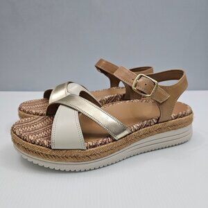 Vionic Women's Sandals in Gold and Tan
